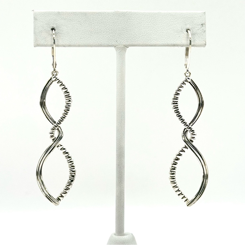Lagos Signature Caviar Swirl Drop Earrings In Sterling Silver